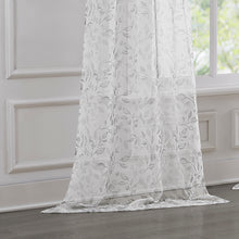 Load image into Gallery viewer, Dainty Home Cecily Linen Textured Metallic Light Filtering Grommet Curtain Panel Pair
