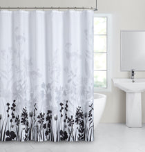 Load image into Gallery viewer, Dainty Home Floral Field Printed Fabric 3D Designed Textured Fabric Shower Curtain 70" x 72"