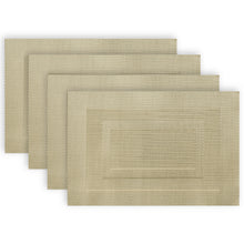 Load image into Gallery viewer, Dainty Home Sonata Woven Textilene Crossweave With Solid Geometric Pattern Reversible 12" x 18" Rectangular Placemat
