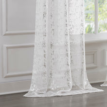Load image into Gallery viewer, Dainty Home Lindsey Linen Textured Metallic Light Filtering Grommet Curtain Panel Pair