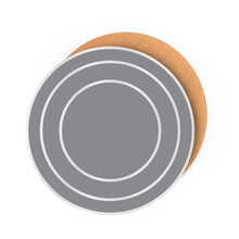 Load image into Gallery viewer, Dainty Home Concentric Foil Printed Geometric Designed Thick Cork Textured 15" x 15" Round Placemats