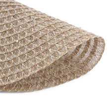 Load image into Gallery viewer, Dainty Home Starlight 15" Round Woven Placemats with Sequin Detail, Set of 6 – Durable & Reversible