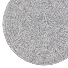 Load image into Gallery viewer, Dainty Home Starlight 15" Round Woven Placemats with Sequin Detail, Set of 6 – Durable & Reversible