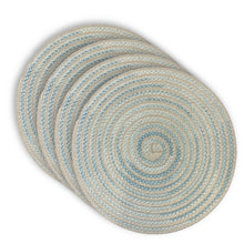 Load image into Gallery viewer, Dainty Home Belmar 15" Round Natural Paper Multicolor Placemats Set of 4 - Durable Table Mats