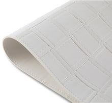 Load image into Gallery viewer, Dainty Home Bostonian Premium Vegan Leather Reversible 2 Pattern 12" x 18" Rectangular Placemat Set Of 4