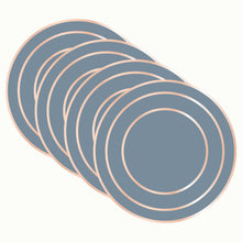 Load image into Gallery viewer, Dainty Home Concentric Foil Printed Geometric Designed Thick Cork Textured 15" x 15" Round Placemats