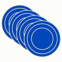 Load image into Gallery viewer, Dainty Home Concentric Foil Printed Geometric Designed Thick Cork Textured 15" x 15" Round Placemats