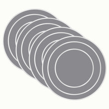 Load image into Gallery viewer, Dainty Home Concentric Foil Printed Geometric Designed Thick Cork Textured 15" x 15" Round Placemats