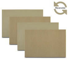 Load image into Gallery viewer, Dainty Home Exeter Premium Vegan Leather Reversible 2 Pattern 12" x 18" Rectangular Placemat Set Of 4