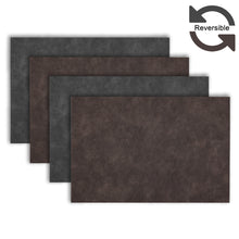 Load image into Gallery viewer, Dainty Home Florence Faux Leather Reversible 2 Color 12&quot; x 18&quot; Rectangular Placemat Set
