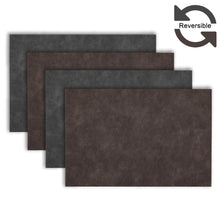 Load image into Gallery viewer, Dainty Home Florence Faux Leather Reversible 2 Color 12" x 18" Rectangular Placemat Set