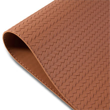 Load image into Gallery viewer, Dainty Home Hudson Premium Vegan Leather Reversible 2 Pattern 12" x 18" Rectangular Placemat Set Of 4