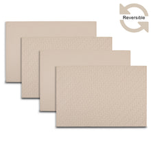 Load image into Gallery viewer, Dainty Home Lausanne Premium Vegan Leather Reversible 2 Pattern 12" x 18" Rectangular Placemat Set Of 4