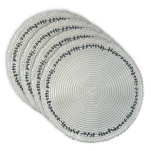Load image into Gallery viewer, Dainty Home Petals 15" Round Woven Placemats Set of 4 - Durable and Non-Slip Table Mats