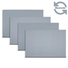 Load image into Gallery viewer, Dainty Home Ridges Premium Vegan Leather Reversible 2 Pattern 12" x 18" Rectangular Placemat Set Of 4