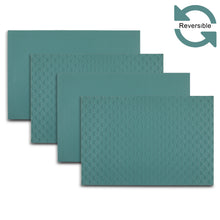 Load image into Gallery viewer, Dainty Home Stratham Premium Vegan Leather Reversible 2 Pattern 12" x 18" Rectangular Placemat Set Of 4