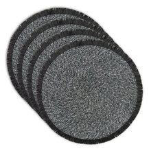 Load image into Gallery viewer, Dainty Home Tijuana 15" Round Woven Placemats with Fringe Detail, Set of 4 – Durable & Reversible