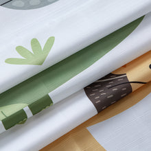 Load image into Gallery viewer, Dainty Home Safari 3D Textured Fabric Shower Curtain with 12 Metal Rollerball Hooks, 70" x 72"