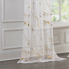 Load image into Gallery viewer, Dainty Home Chloe Linen Textured Metallic Light Filtering Grommet Curtain Panel Pair