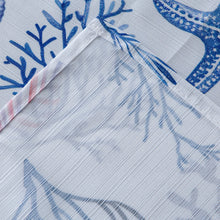 Load image into Gallery viewer, Dainty Home Seaside 3D Textured Fabric Shower Curtain with 12 Metal Rollerball Hooks, 70" x 72"