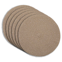 Load image into Gallery viewer, Dainty Home Boucle 15" Round Woven Placemats Set of 6 - Durable, Reversible & Non-Slip Table Mats