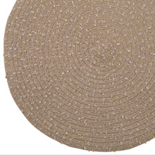 Load image into Gallery viewer, Dainty Home Boucle 15" Round Woven Placemats Set of 6 - Durable, Reversible & Non-Slip Table Mats
