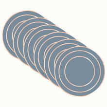 Load image into Gallery viewer, Dainty Home Concentric Foil Printed Geometric Designed Thick Cork Textured 15" x 15" Round Placemats