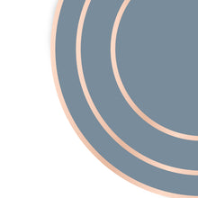 Load image into Gallery viewer, Dainty Home Concentric Foil Printed Geometric Designed Thick Cork Textured 15" x 15" Round Placemats