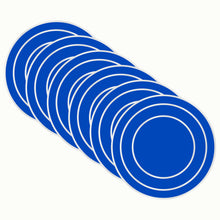 Load image into Gallery viewer, Dainty Home Concentric Foil Printed Geometric Designed Thick Cork Textured 15" x 15" Round Placemats