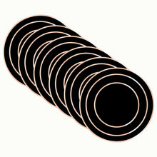 Load image into Gallery viewer, Dainty Home Concentric Foil Printed Geometric Designed Thick Cork Textured 15" x 15" Round Placemats