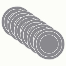 Load image into Gallery viewer, Dainty Home Concentric Foil Printed Geometric Designed Thick Cork Textured 15" x 15" Round Placemats