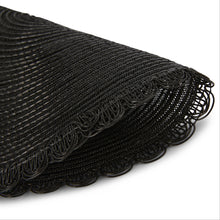 Load image into Gallery viewer, Dainty Home Chantilly 15" Round Woven Placemats Set of 6 - Durable, Reversible & Non-Slip Table Mats