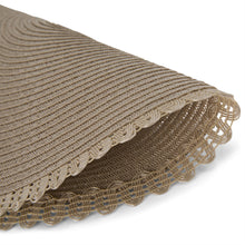 Load image into Gallery viewer, Dainty Home Chantilly 15" Round Woven Placemats Set of 6 - Durable, Reversible & Non-Slip Table Mats
