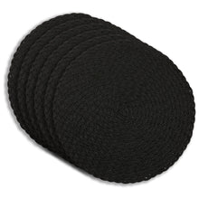 Load image into Gallery viewer, Dainty Home Classic 15" Round Woven Placemats Set of 6 - Durable, Reversible & Non-Slip Table Mats