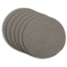 Load image into Gallery viewer, Dainty Home Classic 15" Round Woven Placemats Set of 6 - Durable, Reversible & Non-Slip Table Mats