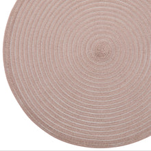 Load image into Gallery viewer, Dainty Home Lurex 15" Round Woven Placemats Set of 6 - Durable, Reversible & Non-Slip Table Mats