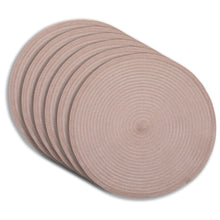Load image into Gallery viewer, Dainty Home Lurex 15" Round Woven Placemats Set of 6 - Durable, Reversible & Non-Slip Table Mats