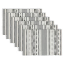 Load image into Gallery viewer, Dainty Home Maya Woven Texteline Textured Design Reversible 12" x 18" Rectangular Placemats Set of 6