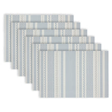 Load image into Gallery viewer, Dainty Home Maya Woven Texteline Textured Design Reversible 12" x 18" Rectangular Placemats Set of 6