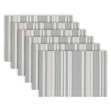 Load image into Gallery viewer, Dainty Home Maya Woven Texteline Textured Design Reversible 12" x 18" Rectangular Placemats Set of 6