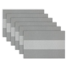 Load image into Gallery viewer, Dainty Home Milan Woven Texteline Textured Design Reversible 12" x 18" Rectangular Placemats Set of 6