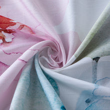 Load image into Gallery viewer, Dainty Home Spring Bloom 3D Textured Fabric Shower Curtain with 12 Metal Rollerball Hooks, 70" x 72"