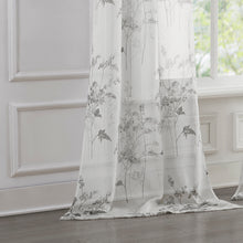 Load image into Gallery viewer, Dainty Home Jessica 2-Pack Linen Textured Metallic Light Filtering Grommet Curtain Panel Pair