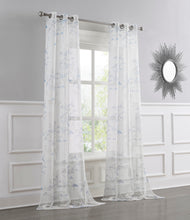 Load image into Gallery viewer, Dainty Home Jessica 2-Pack Linen Textured Metallic Light Filtering Grommet Curtain Panel Pair