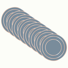 Load image into Gallery viewer, Dainty Home Concentric Foil Printed Geometric Designed Thick Cork Textured 15" x 15" Round Placemats