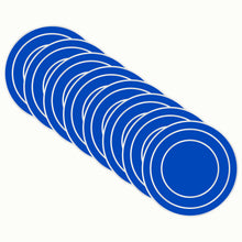 Load image into Gallery viewer, Dainty Home Concentric Foil Printed Geometric Designed Thick Cork Textured 15" x 15" Round Placemats