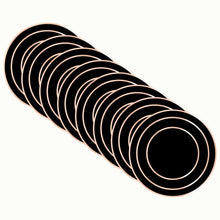 Load image into Gallery viewer, Dainty Home Concentric Foil Printed Geometric Designed Thick Cork Textured 15" x 15" Round Placemats