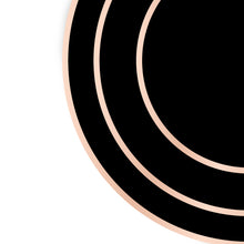 Load image into Gallery viewer, Dainty Home Concentric Foil Printed Geometric Designed Thick Cork Textured 15" x 15" Round Placemats