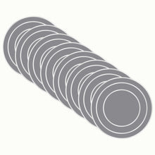 Load image into Gallery viewer, Dainty Home Concentric Foil Printed Geometric Designed Thick Cork Textured 15" x 15" Round Placemats