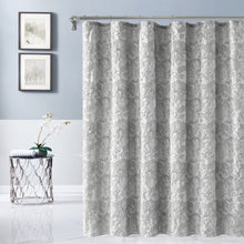 Load image into Gallery viewer, Dainty Home Anais Heavy Sculpted Jacquard Floral Textured Polyester Fabric Shower Curtain, 72" x 72"